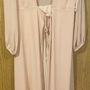 Mauve long sheer duster